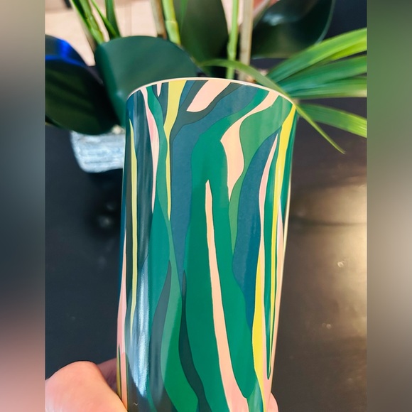 Starbucks Pink Luster Ceramic Tumbler Siren Waves Hot Reusable Travel Cup New - Picture 14 of 16